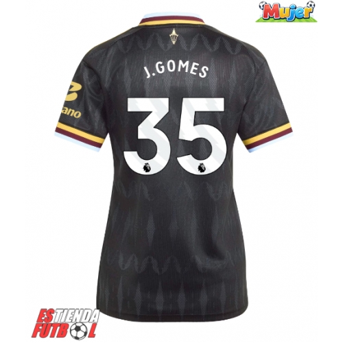 Aston Villa Joao Gomes #35 Segunda Equipación Mujer 2026-27 Manga Corta